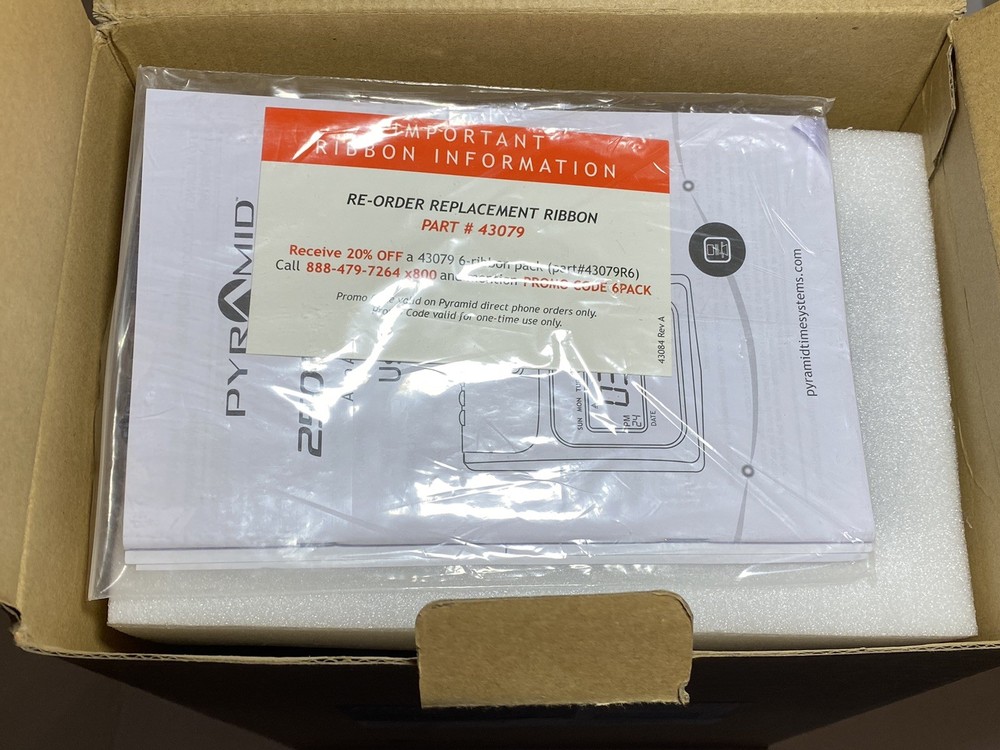 Pyramid Time 2500 Time Clock Model 2500 Auto Align 6 Column