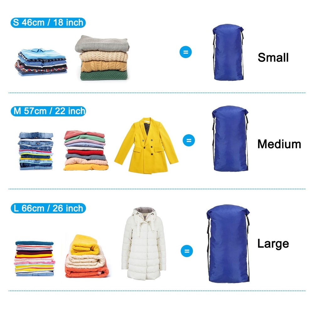 Waterproof Compression Stuff Sack for Sleeping Bags Large Portable Storage