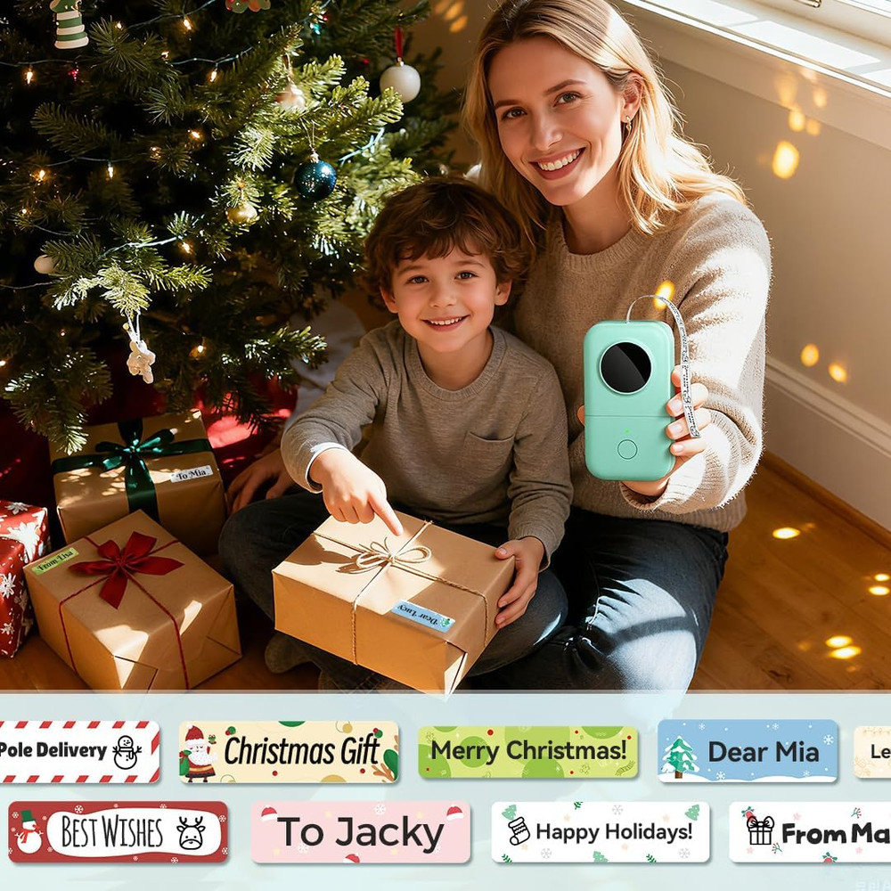 Phomemo D30 Label Maker Machine, Portable Handheld Bluetooth Mini Label Printer