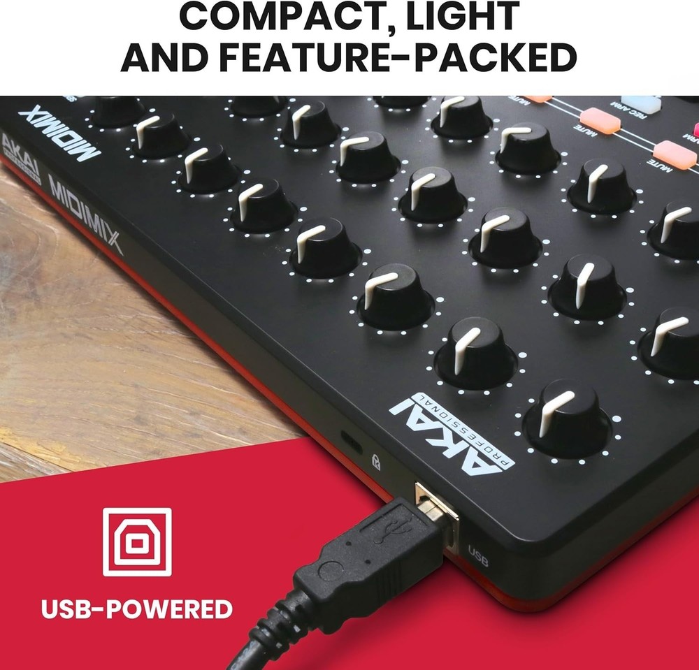 Compact DAW Control Surface with 24 Knobs and 16 Buttons