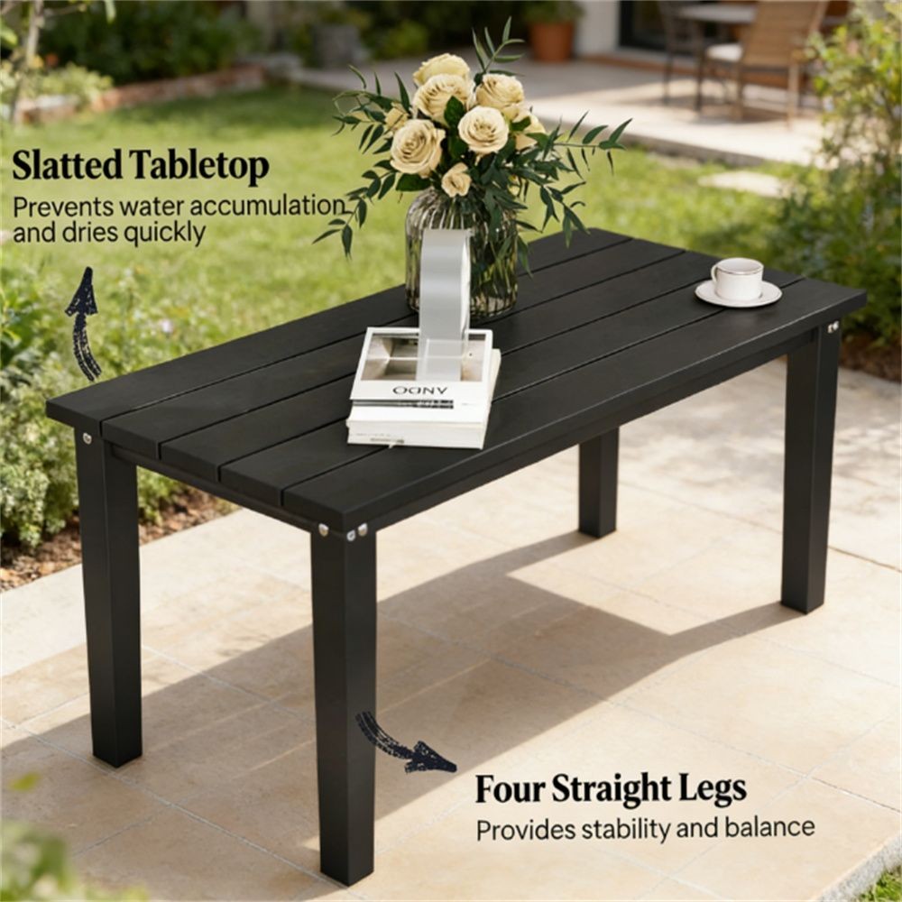 Rectangular dining table, outdoor coffee table & terrace table