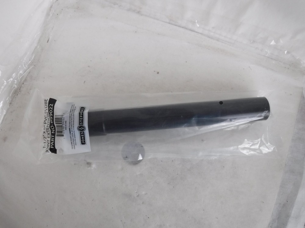 1-1/2 In. X 8 In. Black PVC Slip-Joint Sink Drain Tailpiece Extension Tube