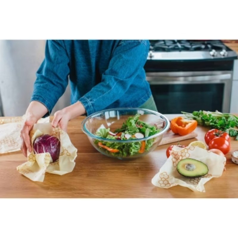 Reusable Beeswax Compostable Food Wraps - 2ct