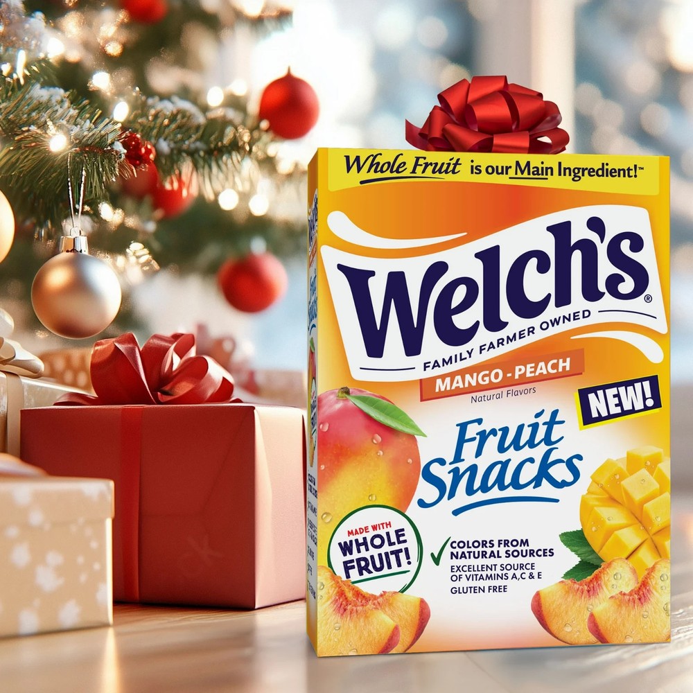Welch's Fruit Snacks Mango-Peach Soft Fruit Snacks for Stocking Stuffers, .8 oz,