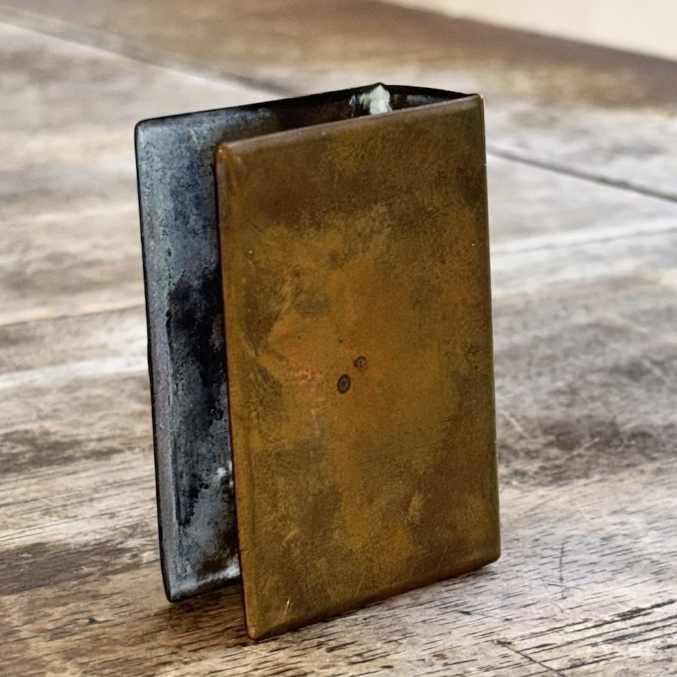 WW1 GERMAN GOTT MIT UNS Brass Match Box Holder