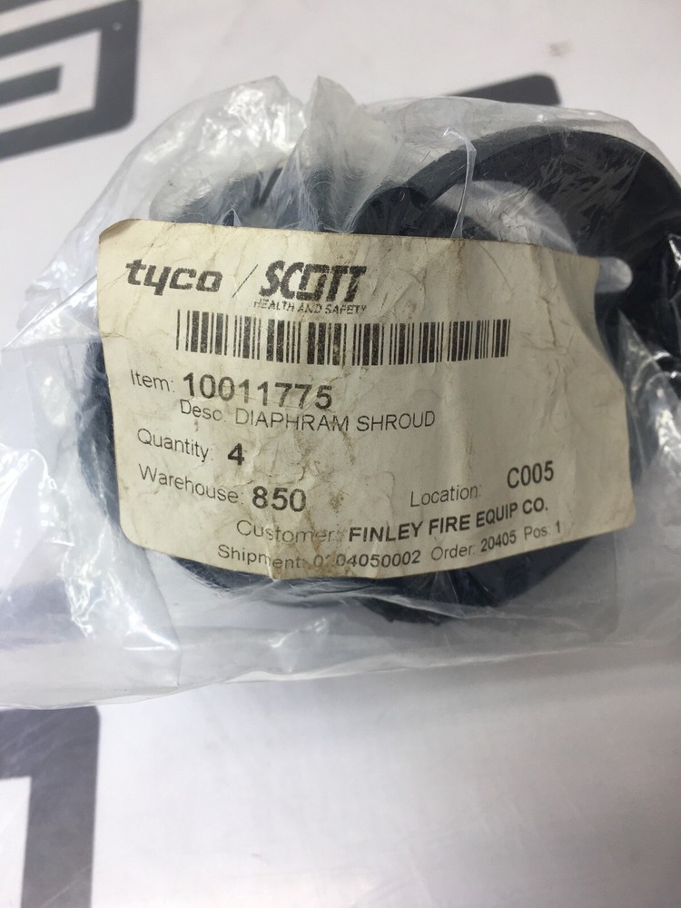 Scott Tyco 10011775 Diaphram Shroud 4 PACK Black SCBA