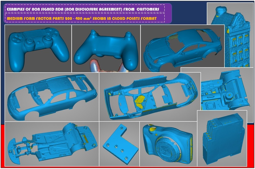 3D SCANNING SERVICE HIGH RESOLUTION MEDIUM FORM FACTOR [NO TEXTURE]