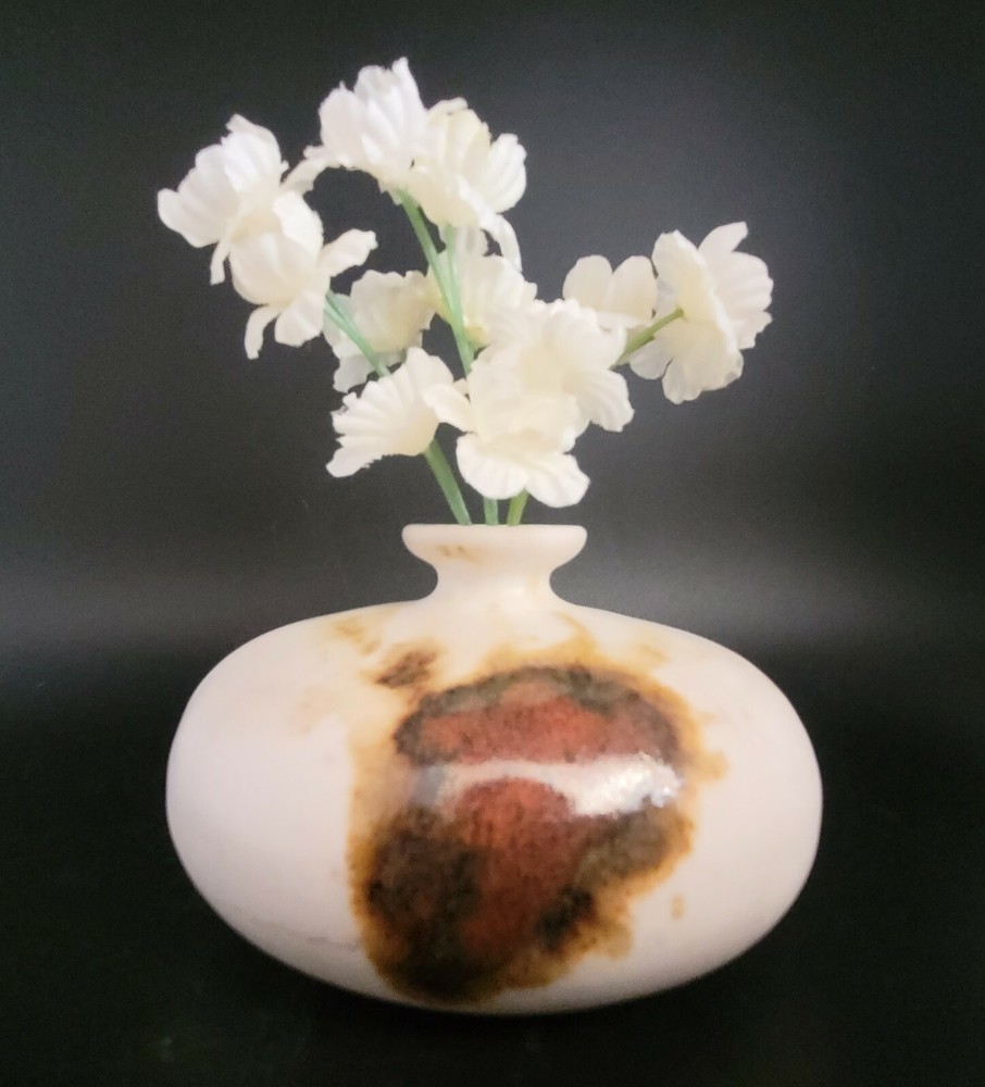 Vintage Flat Bud Vase Signed