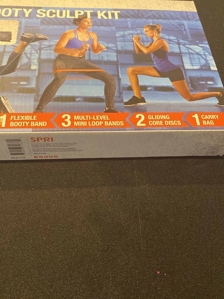 ULTIMATE BOOTY SCULPT KIT BOOTY BAND LOOP BANDS CORE DISCS & BAG NEW IN BOX