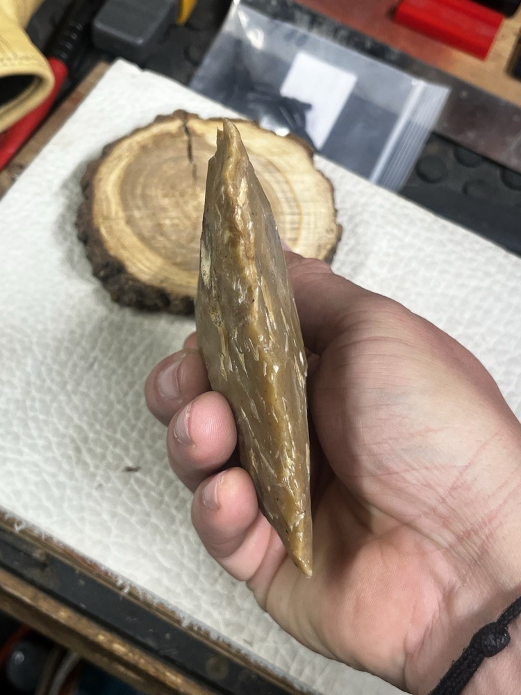 stone axe head~flint River Chert~USA MADE