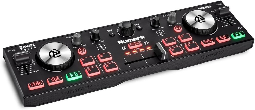 DJ2GO2 Touch 2-Channel Controller with Touch Wheels & Audio Connectivity