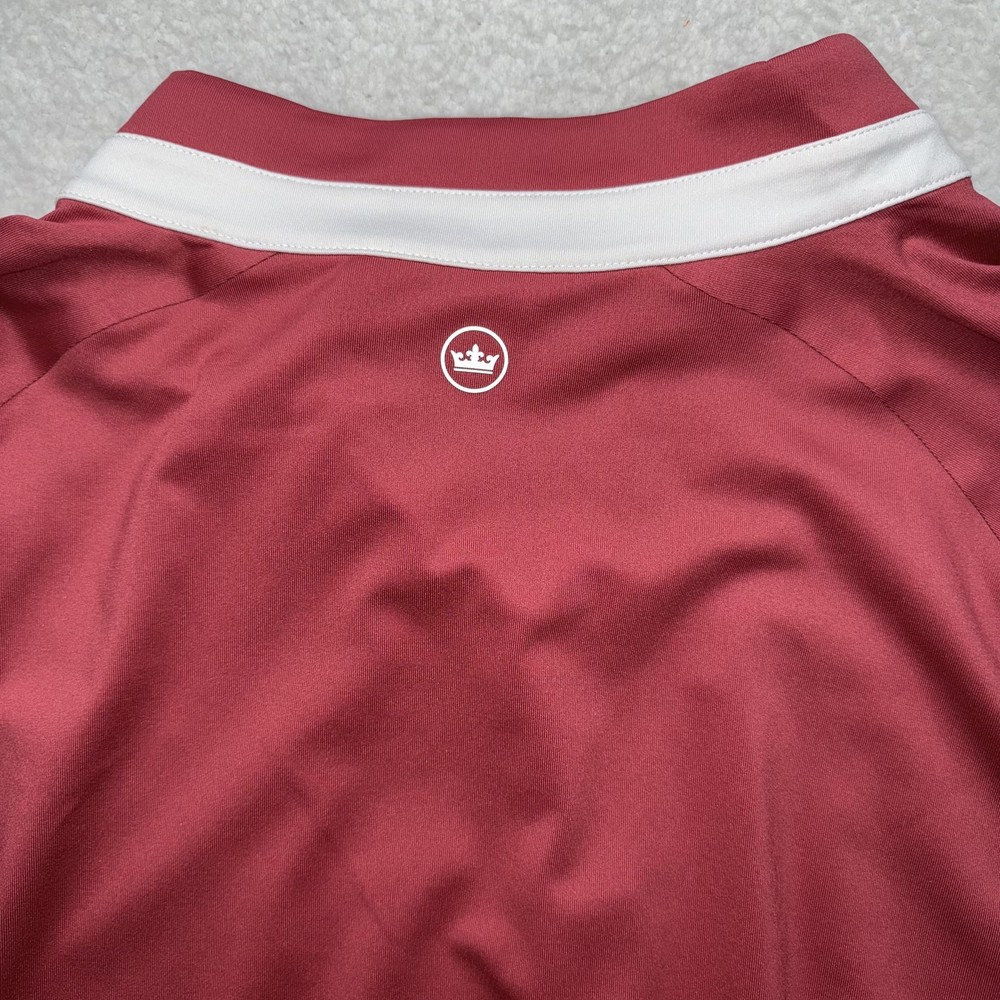 Peter Millar Sweater Mens S Red Quarter Zip Performance Golf Pullover Athletic