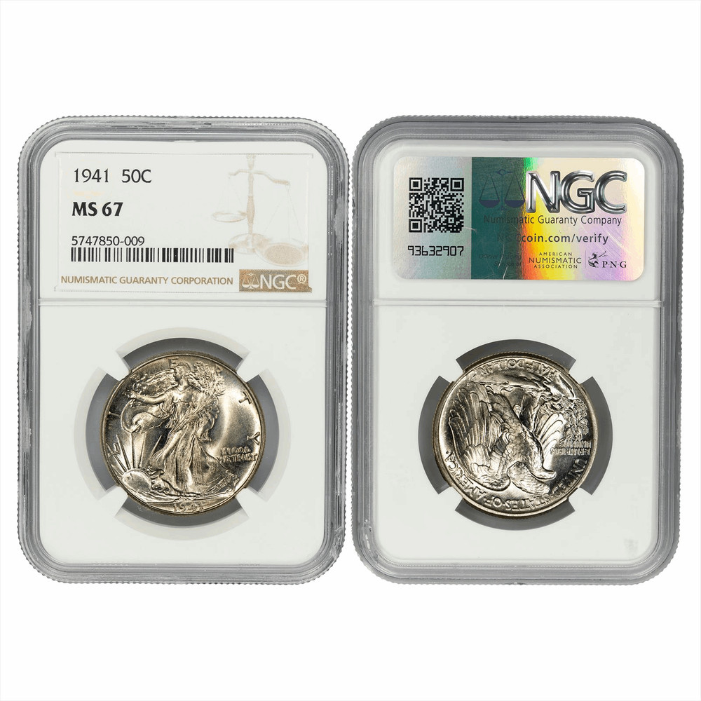 1941 Walking Liberty Half Dollar 50C NGC MS 67