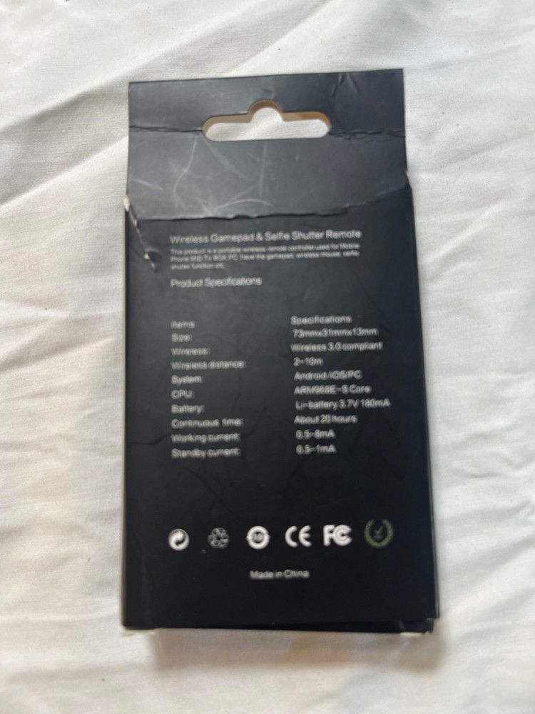 Mini Plus Wireless Gamepad And Selfie Shutter Remote ~ New Open Box