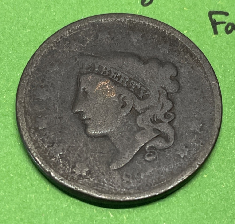 1835 Matron Head Large Cent 1c Fair