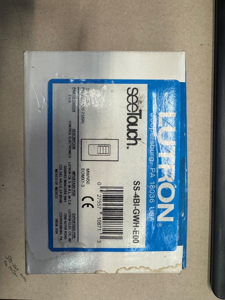 SS-4BI-GWH-E00 LUTRON seeTOUCH