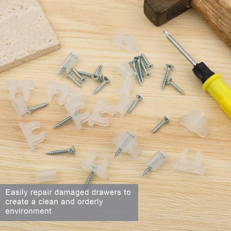 10 Pack False Front Cabinet Clips With Screws Acrylic False Front Cabinet Drawer
