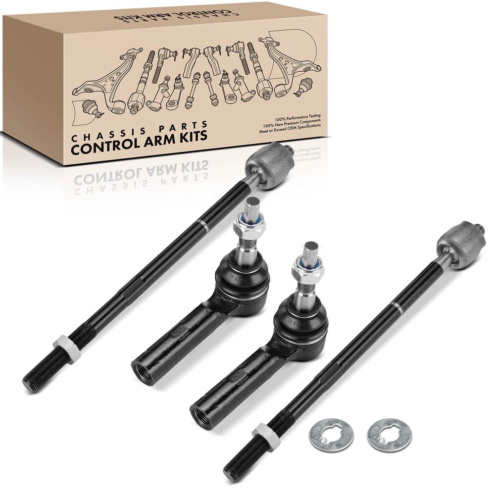 4Pcs Front Inner & Outer Tie Rod End for Chrysler 300 2011-2014 Dodge Challenger