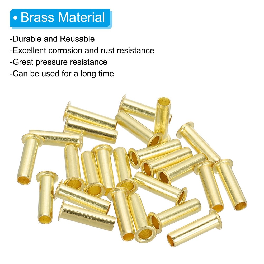 75Pcs 6mm OD x 4mm ID Tube Brass Compression Insert