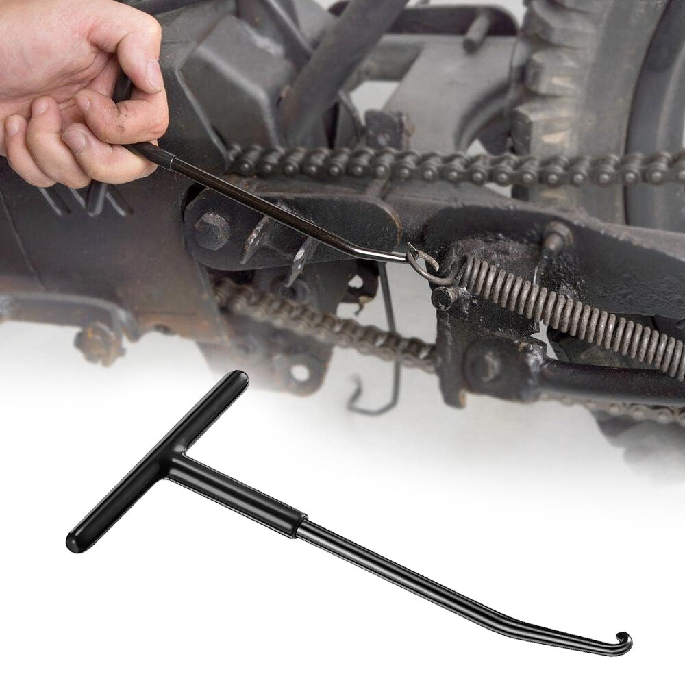 Motorcycle Exhaust Tension Spring Hook T-Type Handle Puller Tool Stainless Steel