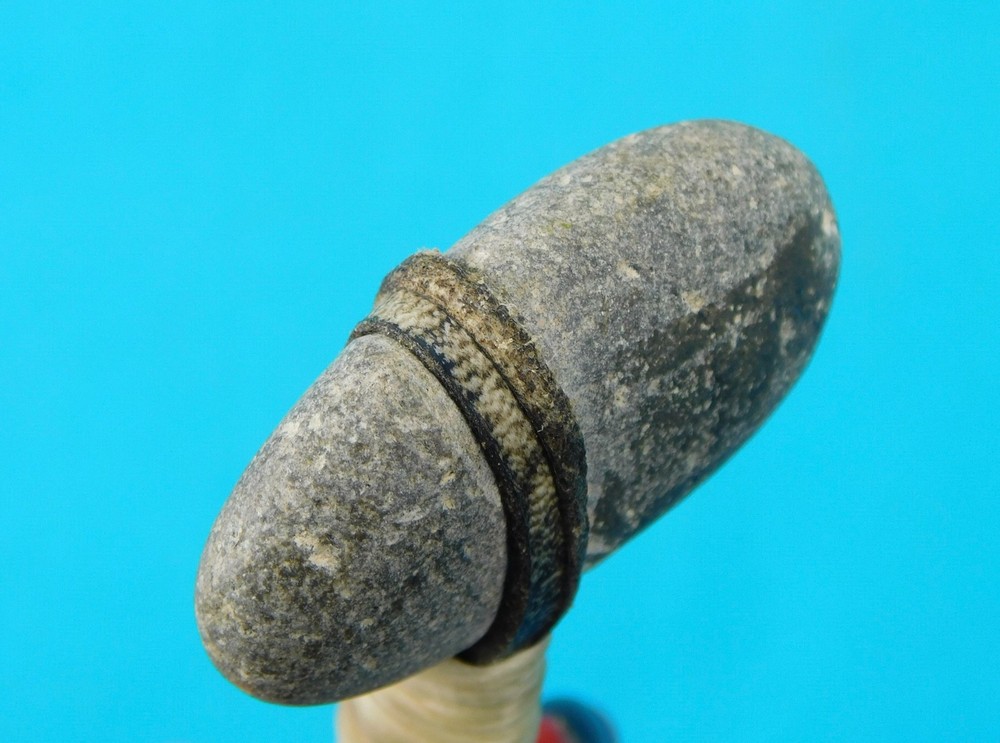 Vintage Custom Made Mini Small Stone Head Axe Hammer