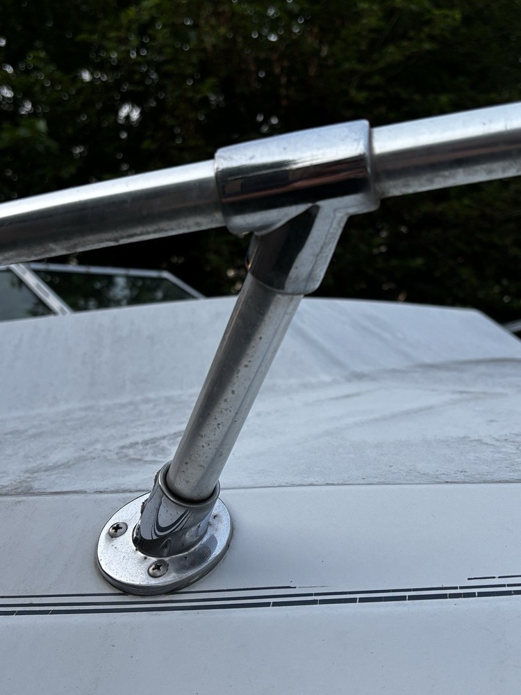 Rinker V190 OEM Bow Rail – Stainless Grab Railing System CLEAN Complete 1987