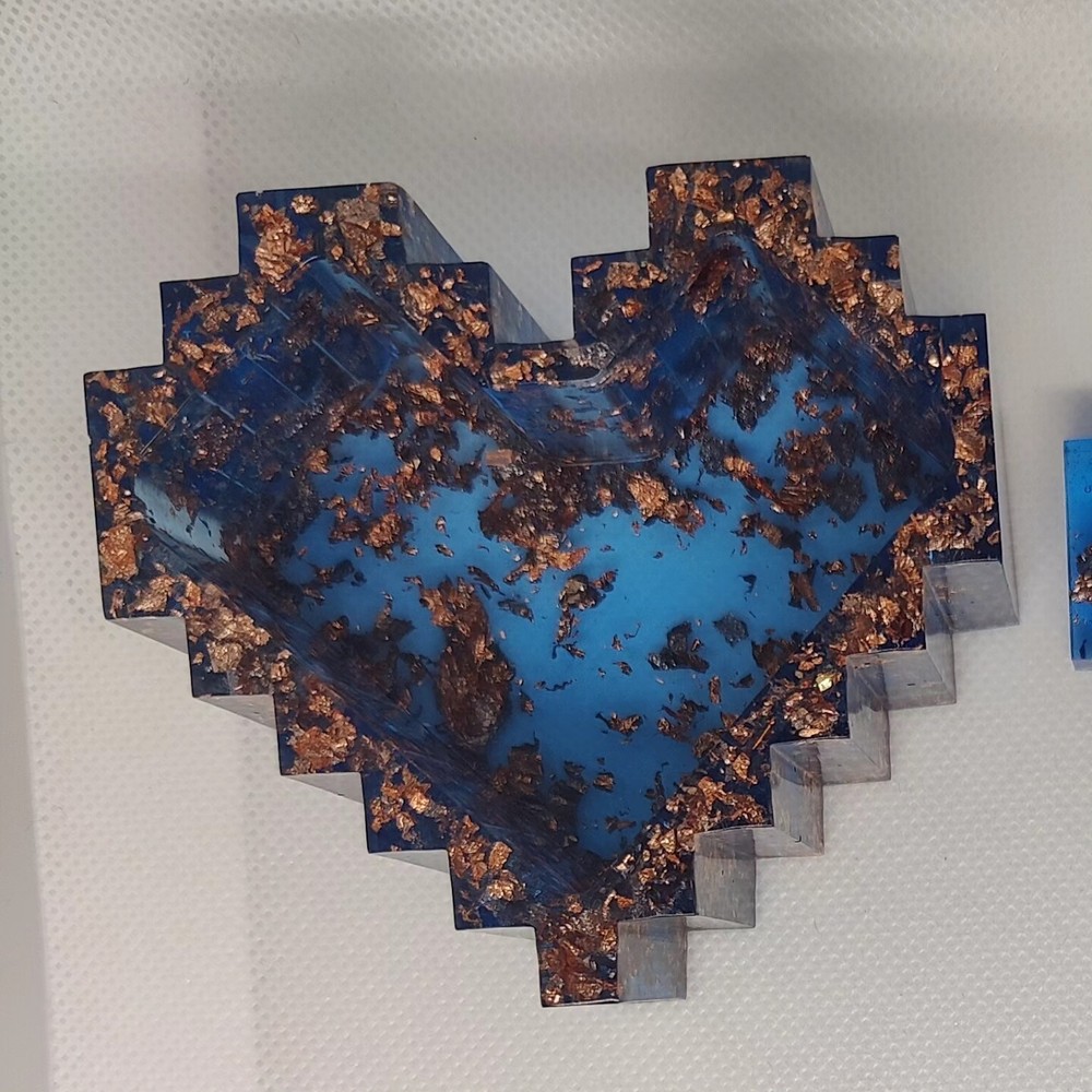 Pixelated Heart Jar