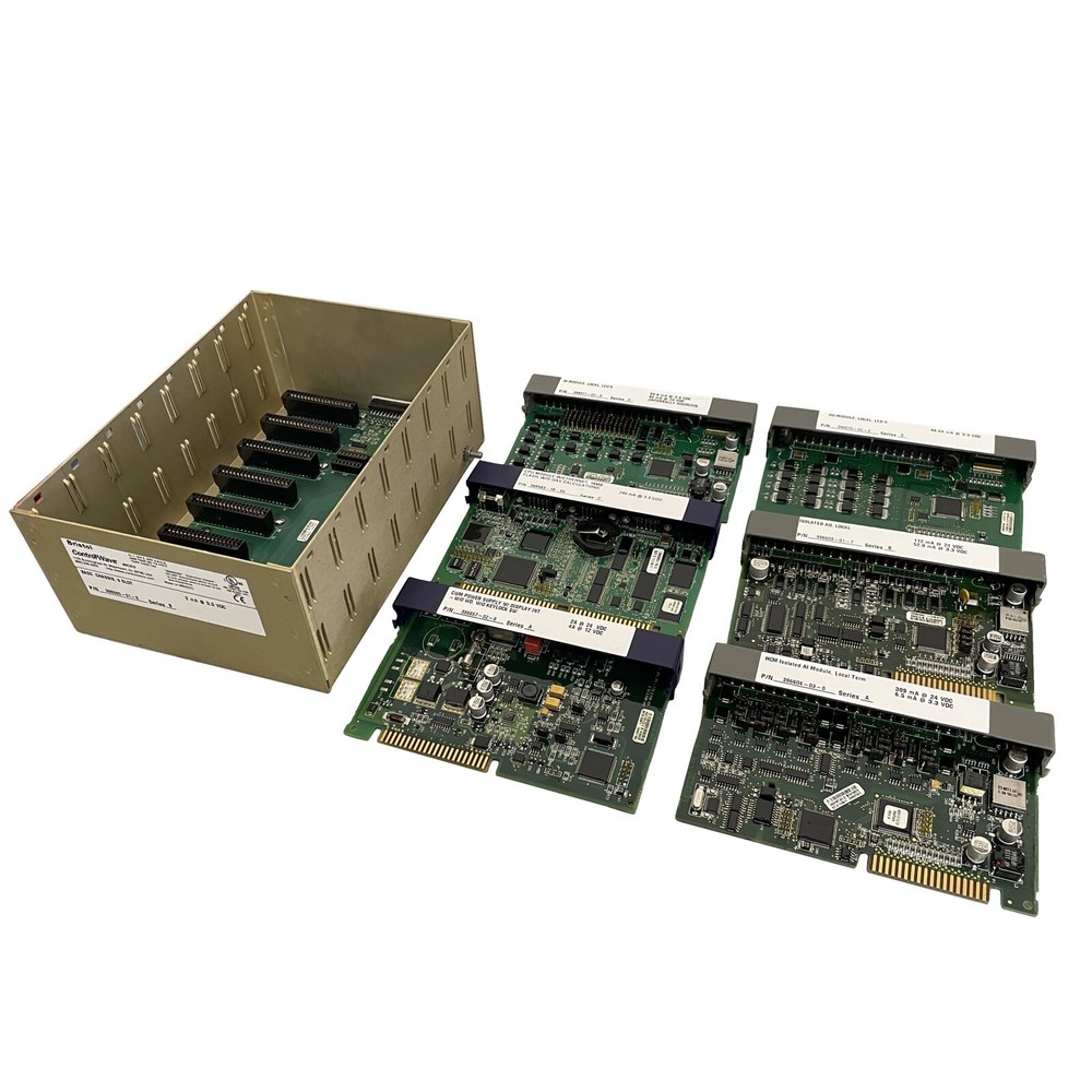Bristol Control Micro Chassis 396560-01-6 Series B + 6 Modules (UNTESTED) NO Key