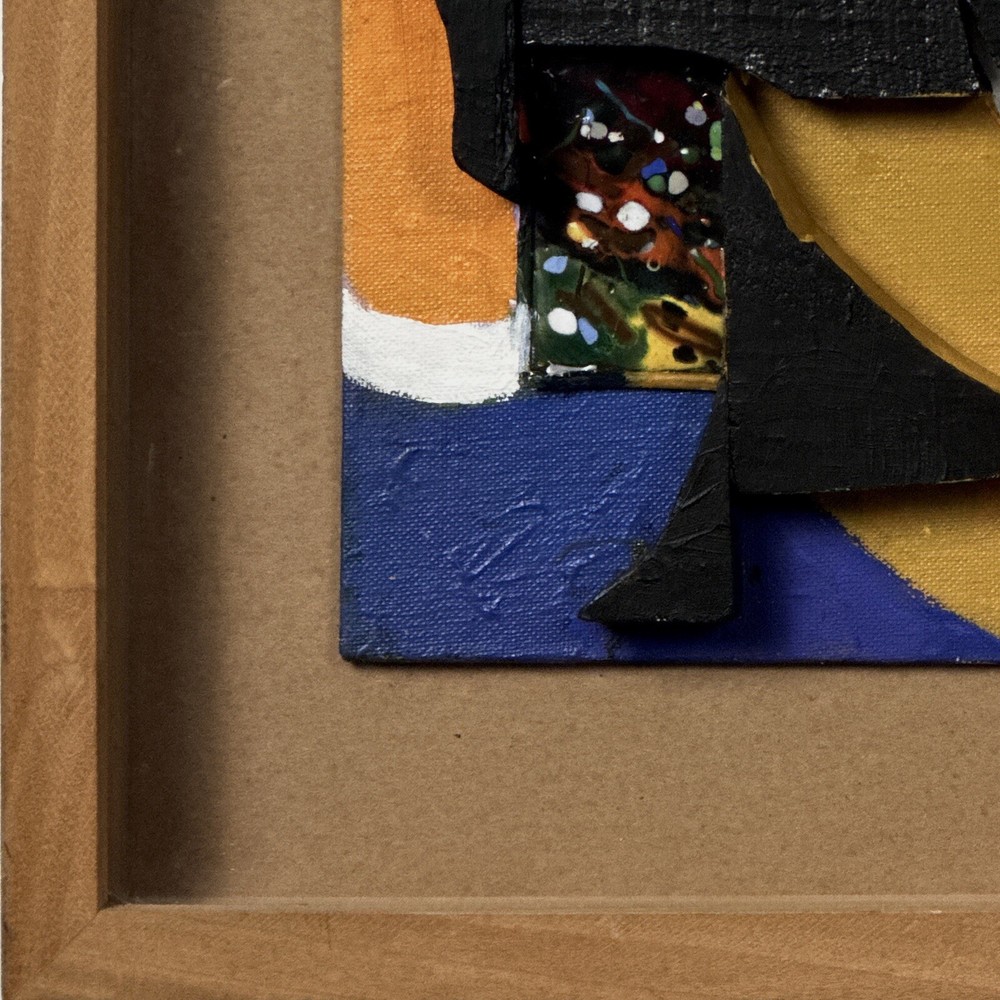 Nora Hauser - Abstract Postmodernist Collage, Signed (1989, Shadowbox)