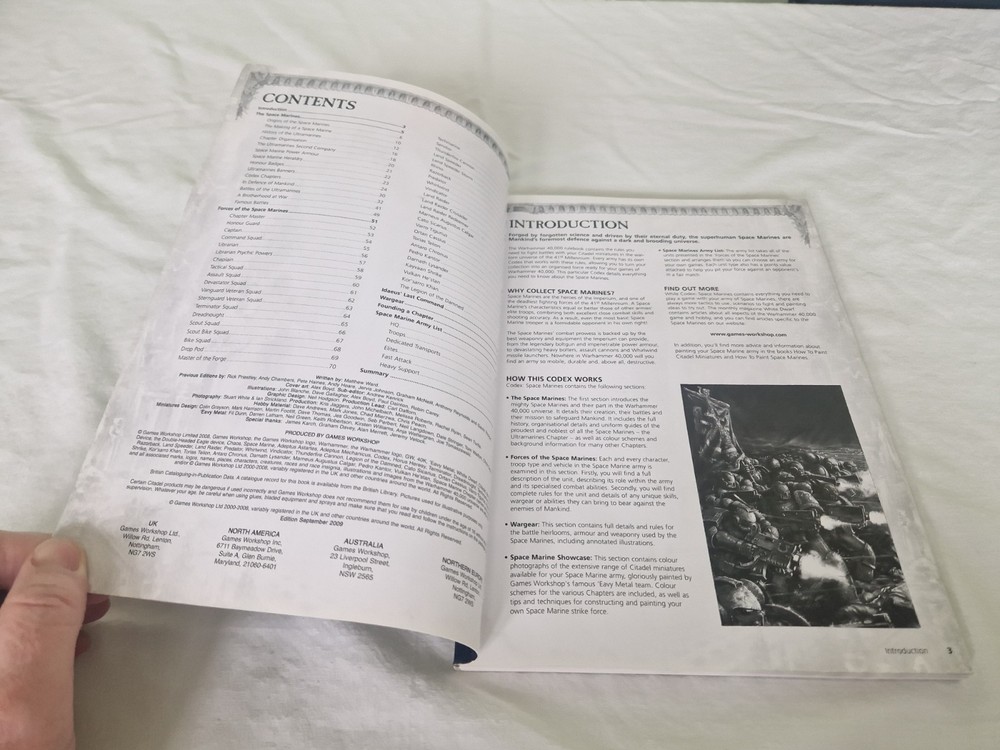 Warhammer 40K SPACE MARINES Codex Softcover 2009 Games Workshop OOP VGC