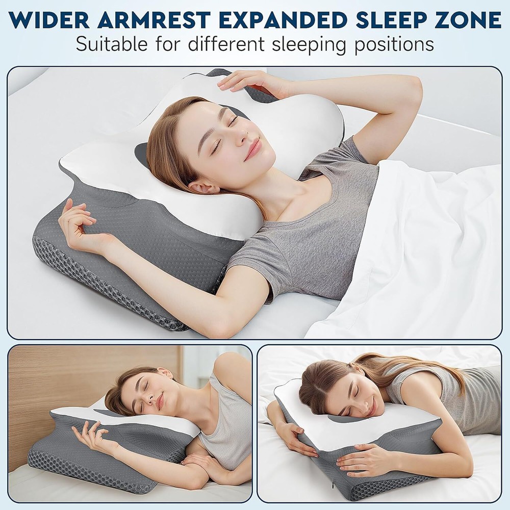 Memory Foam Neck Support Pillow for Sleeping, Shoulder Pillow for Side Sleepers.