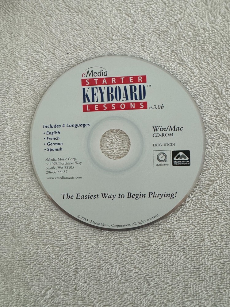 eMedia Starter Keyboard Lessons PC Software - 2014 eMedia