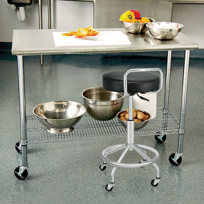Seville Classics Cushioned Pneumatic Work Stool