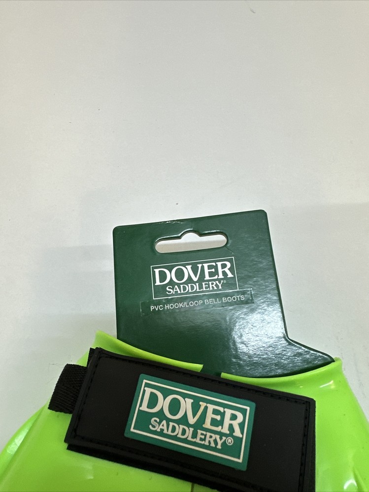 Dover Saddlery PVC Hook/ Loop Bell Boots Large Lime Green