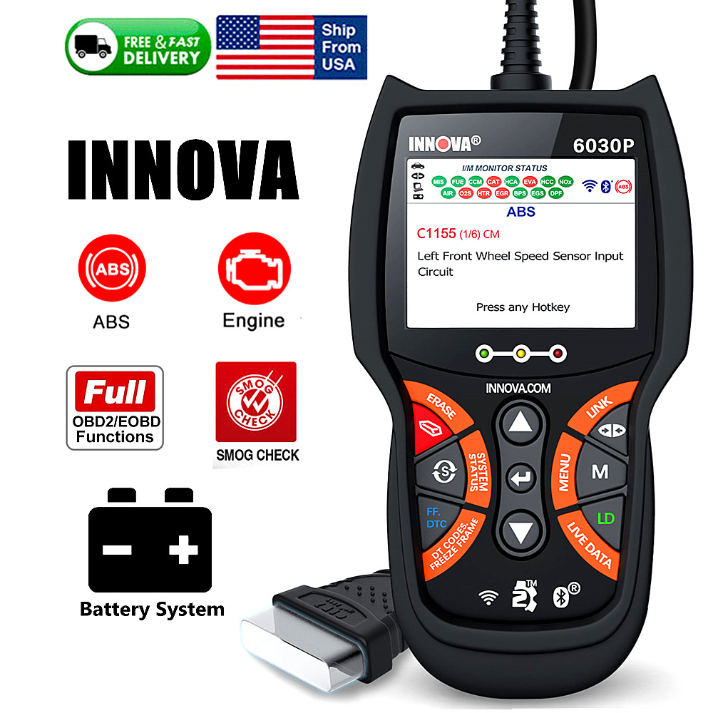 INNOVA Scanner OBD2 Car Code Reader ABS Engine Battery Diagnostic Tool Liva Data