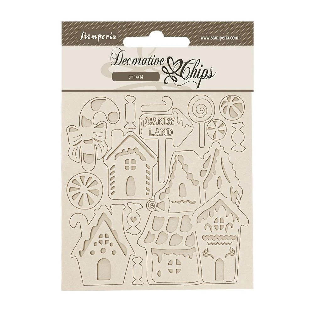 Stamperia Decorative Chips aka Chipboard - Candy Christmas, SCB272