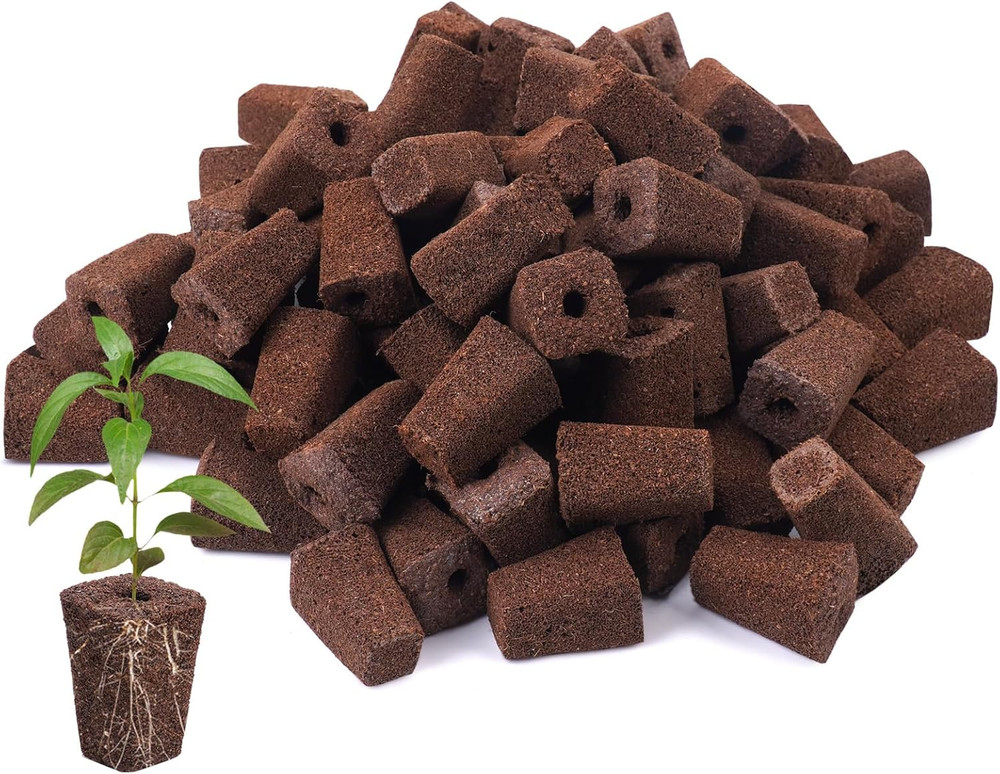 100 Pack Grow Sponges, Replacement Root Growth Sponges Seed Pods,Seed Starter Pl