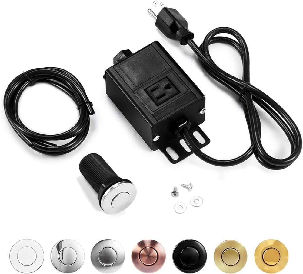 Touch Control Air Switch Kit for Garbage Disposal, Certified - Long/3.5" Size