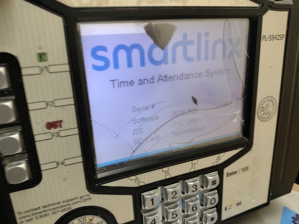 SmartLinx PL-5542SP Calculating Time Clock