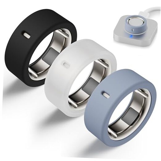 Protector Compatible for Oura Ring 4/Gen 4 for 12/13/14/15 Black+Clear+Blue