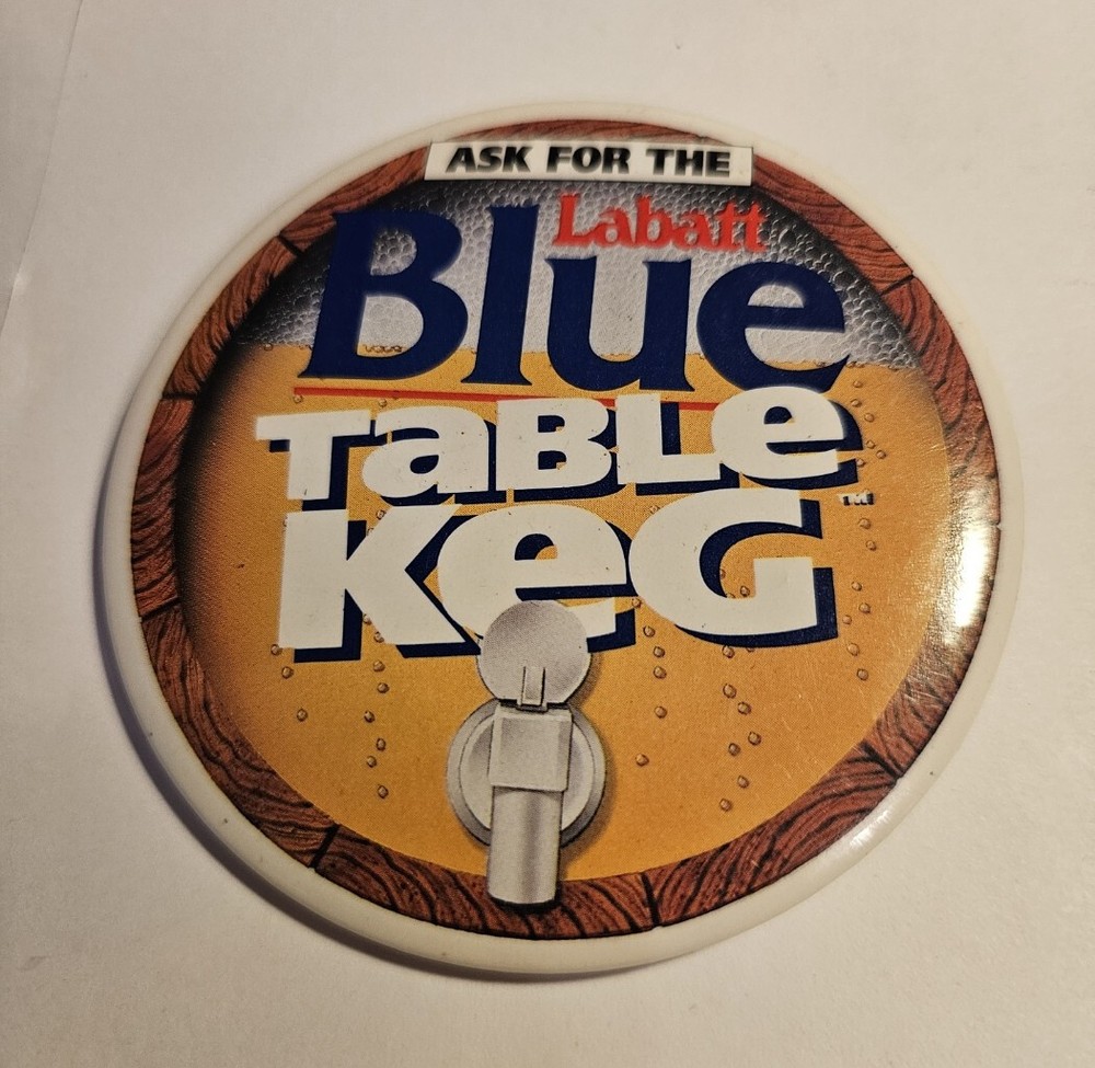 Throwback Lablatt Blue Beer Pinback Button #1294 Table Keg
