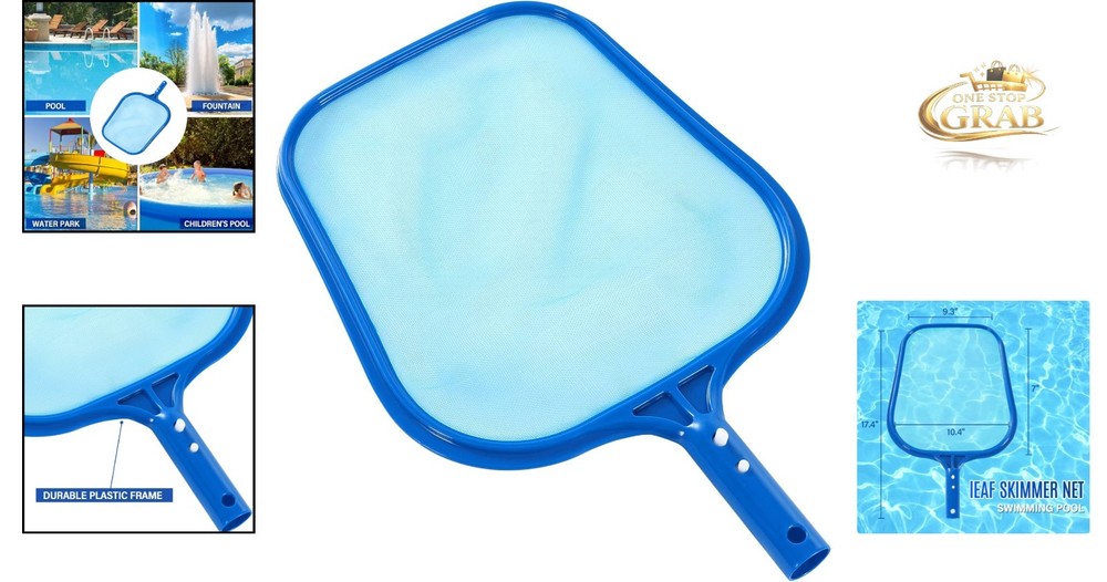 Pool Skimmer Net with Fine Mesh Plastic Frame for Pool Cleaning