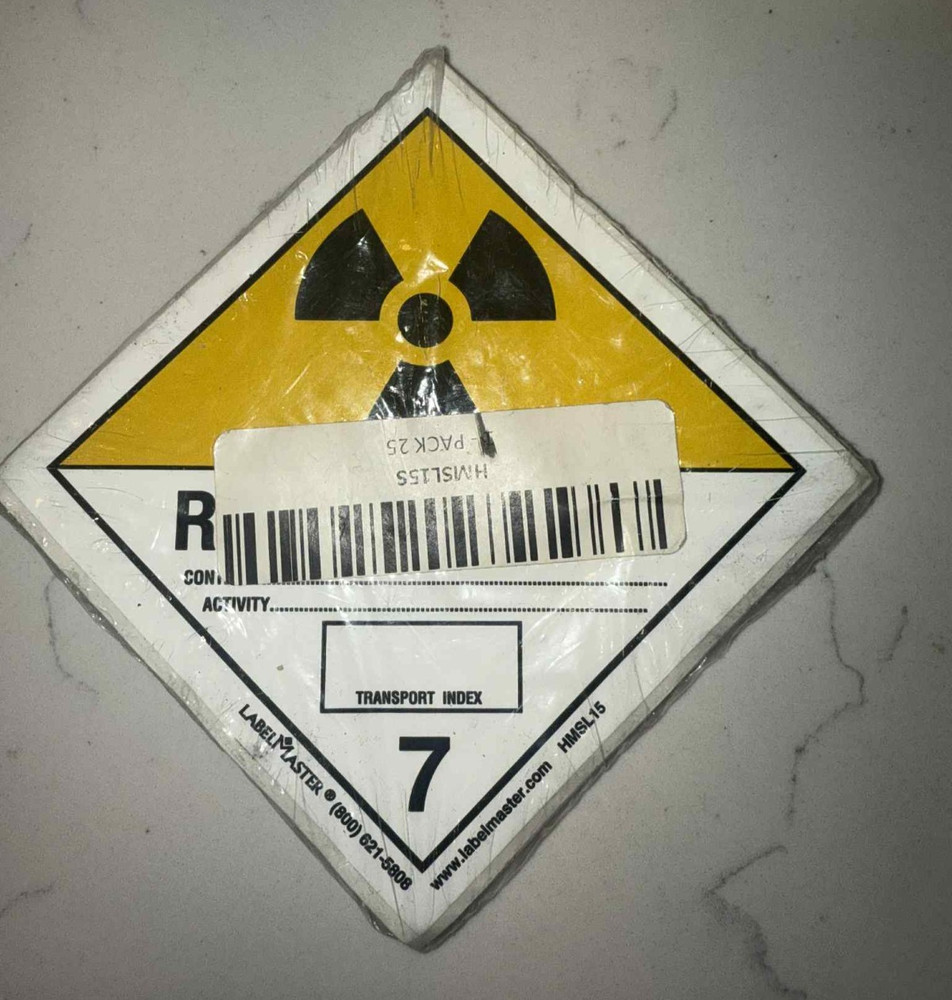 Labelmaster HML15 DOT Container Placard Label 4" W 25 ct.