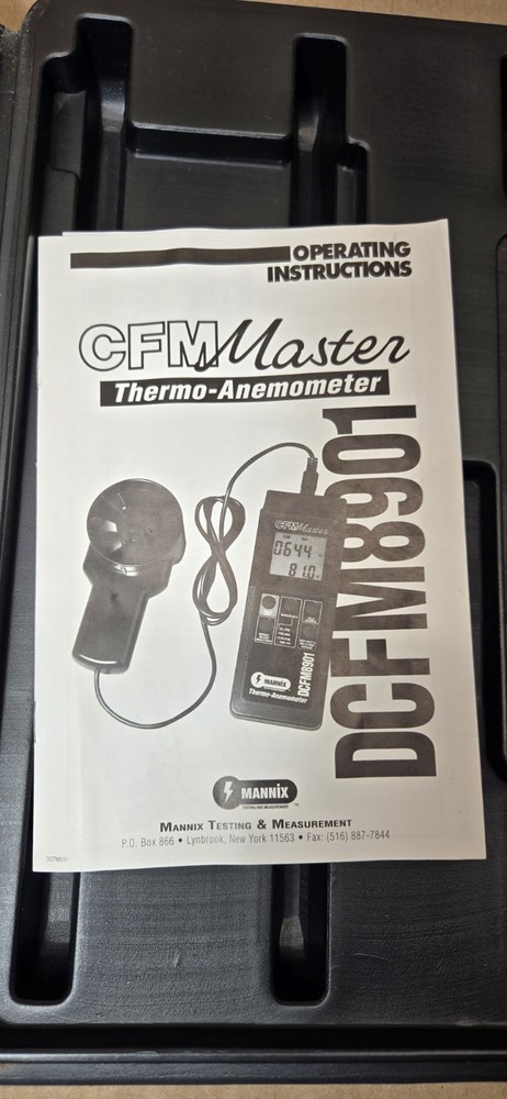 Mannix CFM Master Thermo-Anemometer DCFM8901