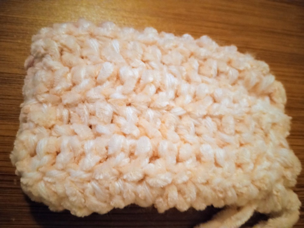 Handmade Crochet Drawstring Pouch with Beads