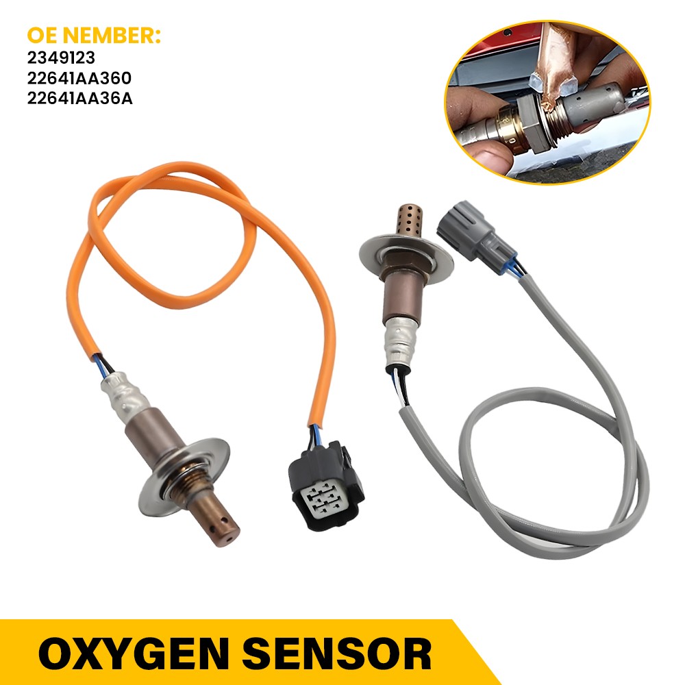 2PCS Upstream & Downstream O2 Oxygen Sensor For 2006-2009 Subaru Legacy 2.5L