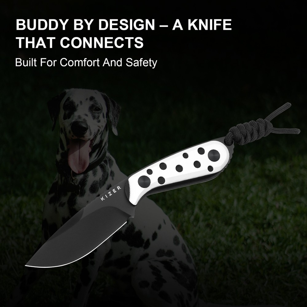 Kizer Buddy Fixed Knife EDC Compact Nitro-V Blade G10 Handle Drop point 1081A3