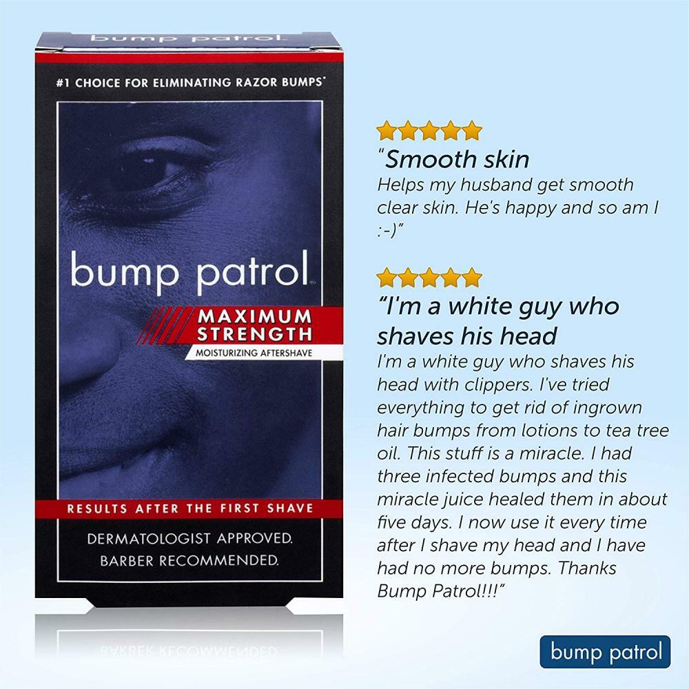 Bump Patrol Maximum Strength Aftershave Formula - After Shave 2oz, Single
