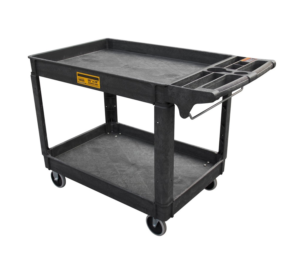 36*24 Inch 500lb Heavy Duty Rolling Tool Cart Double-Layer Workshop Organizer