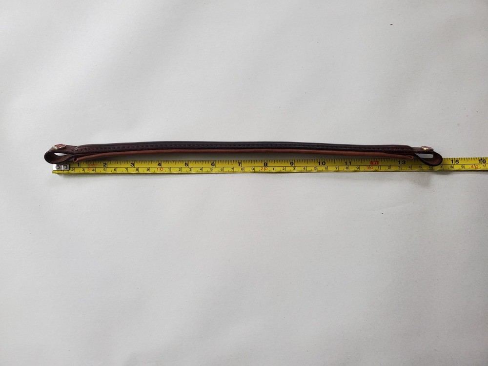 Courbette Brown Browband Plain Raised Cob size